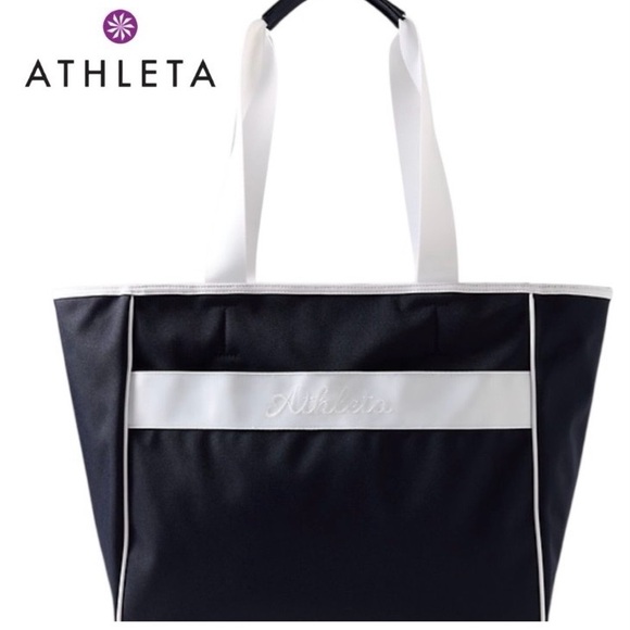 Athleta Dark Blue and White Tote Bag - Picture 2 of 7